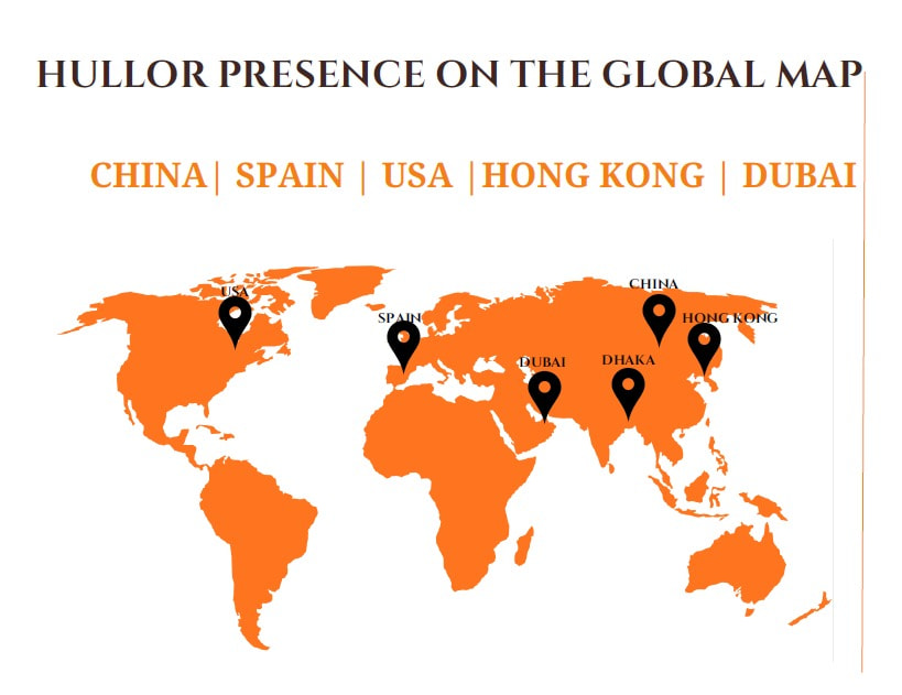 Hullor Fashion global presence map